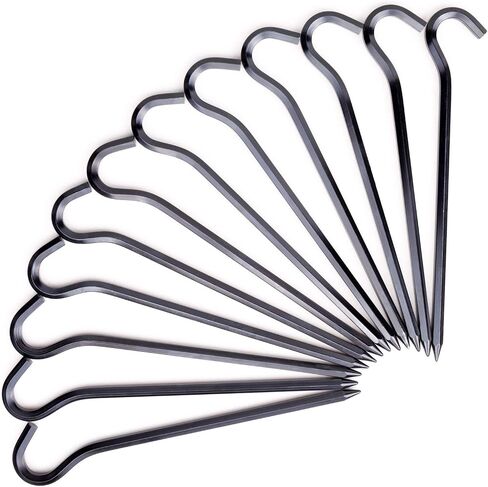 Tent Pegs - Aluminium Tent Stakes Pegs with Hook - 7’’ Hexagon Rod Stakes Nail Spike Garden Stakes Camping Pegs for Pitching Camping Tent, Canopies in Saudi Arabia