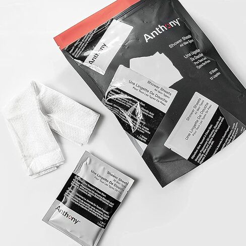 Anthony Body Wipes for Adults Bathing, Post Workout, & A Must Have Camping Personal Care Product – Travel Shower Wipes No Rinse Body Wash – Disposable Wash Cloth Towelettes 12 9"x12.5" in Saudi Arabia