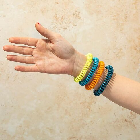 Cliganic 10 Pack Mosquito Repellent Bracelets for Adults & Kids - Natural DEET-Free Bands, Individually Wrapped in Kuwait
