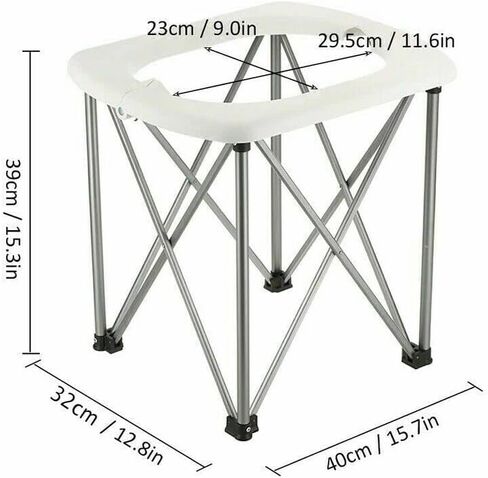 مرحاض التخييم LIKARVA، مرحاض محمول للبالغين والأطفال، قعادة قابلة للطي ومنتجات الصرف الصحي في حالات الطوارئ في الهواء الطلق، سلة المهملات، مقعد للسيارة والشاحنات والتخييم والسفر والمشي لمسافات طويلة وصيد الأسماك والرحلات الطويلة in Kuwait