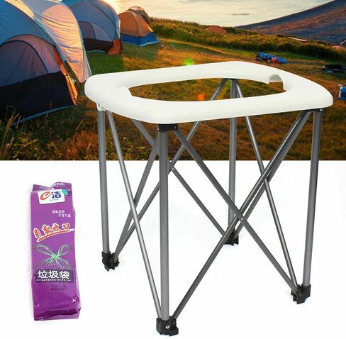 مرحاض التخييم LIKARVA، مرحاض محمول للبالغين والأطفال، قعادة قابلة للطي ومنتجات الصرف الصحي في حالات الطوارئ في الهواء الطلق، سلة المهملات، مقعد للسيارة والشاحنات والتخييم والسفر والمشي لمسافات طويلة وصيد الأسماك والرحلات الطويلة in Kuwait