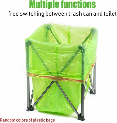 مرحاض التخييم LIKARVA، مرحاض محمول للبالغين والأطفال، قعادة قابلة للطي ومنتجات الصرف الصحي في حالات الطوارئ في الهواء الطلق، سلة المهملات، مقعد للسيارة والشاحنات والتخييم والسفر والمشي لمسافات طويلة وصيد الأسماك والرحلات الطويلة in Kuwait