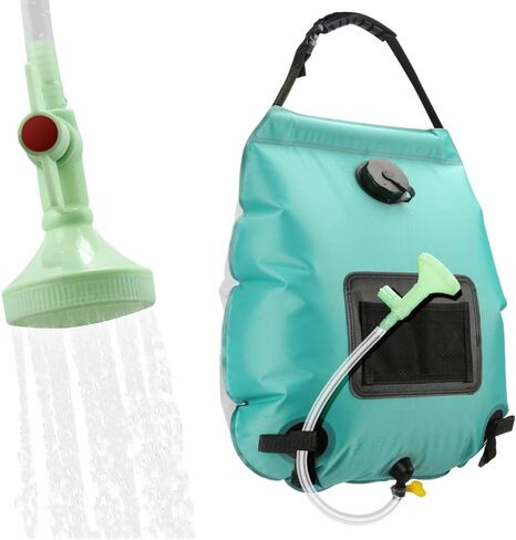KIPIDA Solar Shower Bag,5 gallons/20L Solar Heating Camping Shower Bag with Removable Hose and On-Off Switchable Shower Head for Camping Beach Swimming Outdoor Traveling Hiking in Kuwait