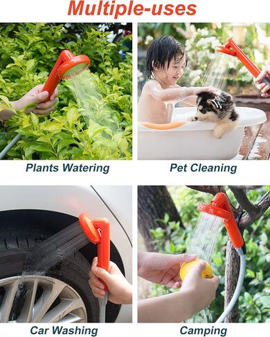 innhom Portable Shower Camping Shower Outdoor Camp Shower Pump, Electric Rechargeable Portable Camping Shower, Powered by Rechargeable Battery in Kuwait