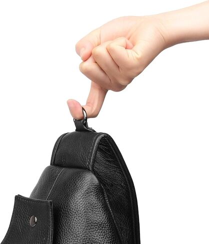 Polare Cowhide Leather Waterproof Casual Daypack Sling Shoulder Chest Crossbody Bag For Men in Saudi Arabia