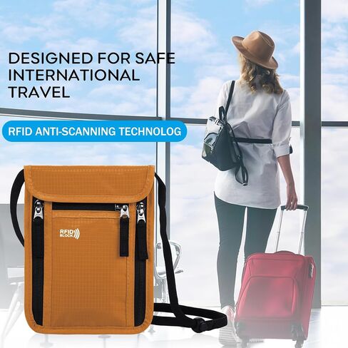 KEAFOLS Travel Pouch Neck Wallet Family Passport Holder Organizer Case with RFID Blocking in Saudi Arabia