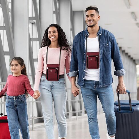 KEAFOLS Travel Pouch Neck Wallet Family Passport Holder Organizer Case with RFID Blocking in Saudi Arabia