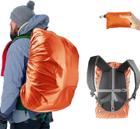 Frelaxy Waterproof Backpack Rain Cover, Pack Covers for Hiking, Travel | Upgraded Silver-Coated Waterproof Fabric, Anti-Slip Cross-Buckle Strap, Ultralight and Compact in Saudi Arabia