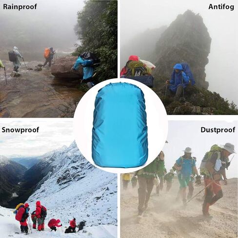 Waterproof Backpack Rain Cover with Adjustable Anti Slip Buckle Strap & Sliver Coating Reinforced Inner Layer for Camping, Hiking, Traveling, Hunting, Biking and More, 15-80L in Saudi Arabia