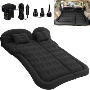 SAYGOGO SUV Air Mattress Camping Bed Cushion Pillow Inflatable Thickened Car Air Bed Mattress with Electric Air Pump Portable Sleeping Pad for Travel Camping Upgraded Version Black in Kuwait