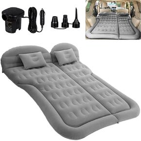SAYGOGO SUV Air Mattress Camping Bed Cushion Pillow Inflatable Thickened Car Air Bed Mattress with Electric Air Pump Portable Sleeping Pad for Travel Camping Upgraded Version Black in Saudi Arabia
