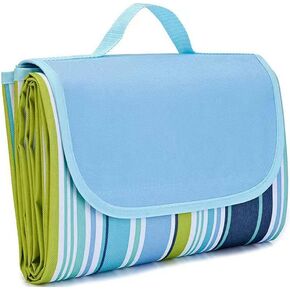 LRUUIDDE Extra Large 80"x 80" Beach Blanket, Outdoor Picnic Blankets, Waterproof Sandproof Portable Blankets, Foldable and Lightweight for Spring Summer Camping, Beach, Park (Blue, 80x80 in) in Kuwait