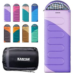 Camping Sleeping Bag, 32℉ Sleeping Bags for Adults Kids Teens Cold Weather Warm Sleeping Bag Winter for 3-4 Season Camping, Camping Gear Equipment, Traveling, and Outdoors in Kuwait