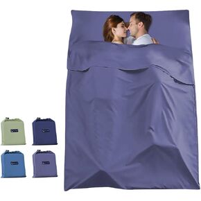 Sleeping Bag Liners Lightweight Travel Camping Sheet Sleep Bag Liner Adults Lightweight Warm Weather Hotel Compact Portable Sleeping Sack Indoor Outdoor Hostels Traveling Backpacking Hiking Blankets