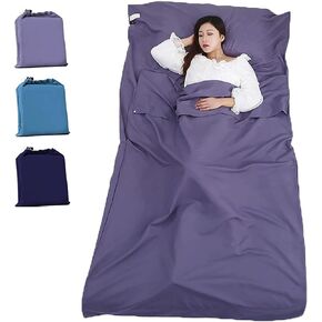 Sleeping Bag Liner Portable Travel Camping Sheets Lightweight and Compact Sleeping Sack Sheets for Adults Comfortable Liners for Traveling Hotel Camping Picnic Hostels Backpacking