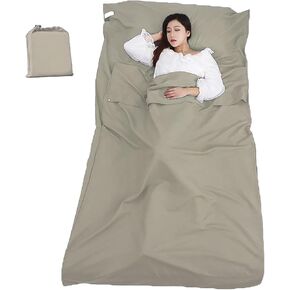Sleeping Bag Liner Portable Travel Camping Sheets Lightweight and Compact Sleeping Sack Sheets for Adults Comfortable Liners for Traveling Hotel Camping Picnic Hostels Backpacking