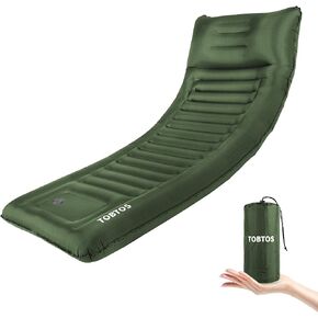 TOBTOS Double Sleeping Pad for Camping, Extra Thick 6" Camping Mattress 2 Person with Pillow Built-in Foot Pump, Inflatable Sleeping Mat for Camp, Backpacking, Hiking, Traveling in Kuwait