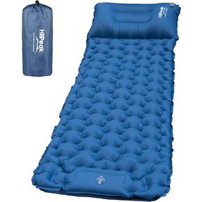 HiiPeak Sleeping Pad for Camping- Ultralight Inflatable Sleeping Mat with Built-in Foot Pump & Pillow, Upgraded Compact Camping Air Mattress for Camping, Backpacking, Hiking