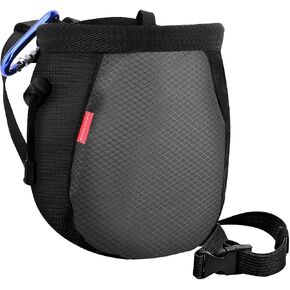 Rhino Valley Climbing Chalk Bag, No Leak Drawstring Chalk Bag with Adjustable Belt, Carabiner Clip and Zippered Pockets Chalk Bag for Rock Climbing, Cross Fit, Weight Lifting & More in Kuwait