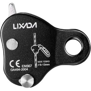 Lixada تسلق الصخور الصاعد، جهاز حماية من السقوط خفيف الوزن، قفل ذاتي 8-13 مم، مشبك حبل للتسلق والإنقاذ في الهواء الطلق
