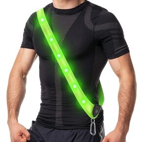 Meokkaebi Night Walking Safety Gear,Refllective Running Gear,High-Visibility Reflective Vest for Walking,Dogs Walking and Running at Night-Up to 10 hrs on USB-C Rechargeable Battery with Display in Kuwait