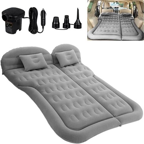 SAYGOGO SUV Air Mattress Camping Bed Cushion Pillow Inflatable Thickened Car Air Bed Mattress with Electric Air Pump Portable Sleeping Pad for Travel Camping Upgraded Version Black in Kuwait