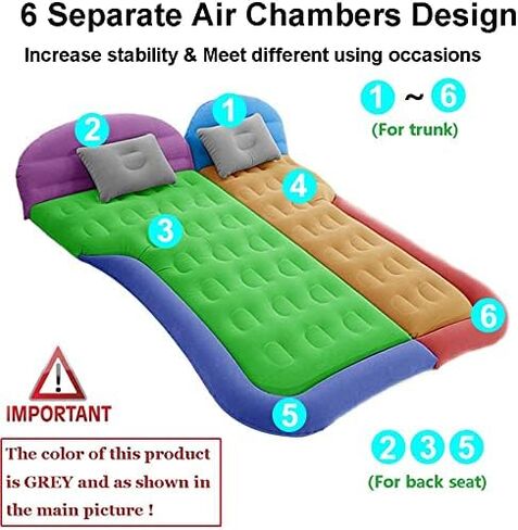 SAYGOGO SUV Air Mattress Camping Bed Cushion Pillow Inflatable Thickened Car Air Bed Mattress with Electric Air Pump Portable Sleeping Pad for Travel Camping Upgraded Version Black in Kuwait