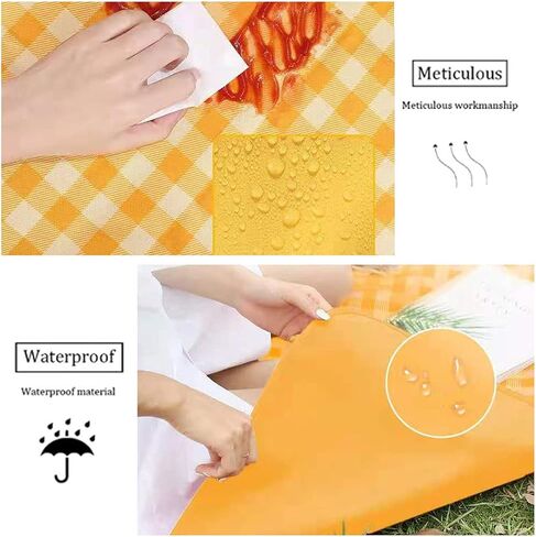 LRUUIDDE Extra Large 80"x 80" Beach Blanket, Outdoor Picnic Blankets, Waterproof Sandproof Portable Blankets, Foldable and Lightweight for Spring Summer Camping, Beach, Park (Blue, 80x80 in) in Kuwait