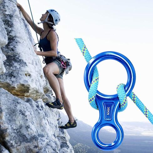 CyberDyer 35KN الشكل 8 السليل، الإنقاذ الشكل 8 رابيلينج جير بيلاي جهاز الطيران الألومنيوم تزوير لوحة لتسلق التسلق والرابيل in Kuwait