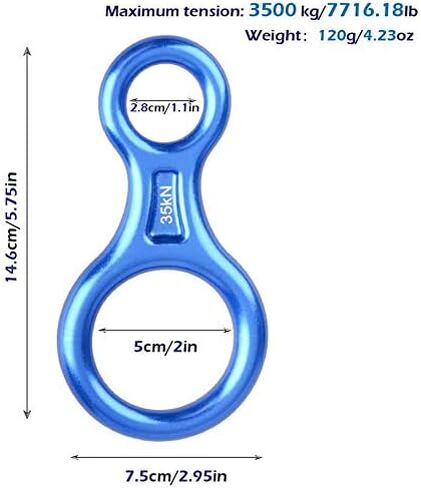 CyberDyer 35KN الشكل 8 السليل، الإنقاذ الشكل 8 رابيلينج جير بيلاي جهاز الطيران الألومنيوم تزوير لوحة لتسلق التسلق والرابيل in Kuwait