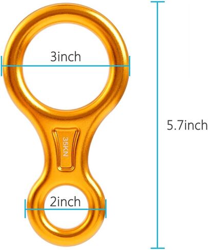 PROND Terminal 8 Descender, Climb Aluminum Figure 8 Descender Rigging Plate Heavy Duty, 35KN Aluminum Alloy Descender for Outdoor Climbing Rappel Gear Downhill Ring Equipment and Belay Device in Saudi Arabia