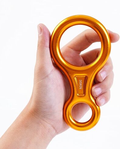 PROND Terminal 8 Descender, Climb Aluminum Figure 8 Descender Rigging Plate Heavy Duty, 35KN Aluminum Alloy Descender for Outdoor Climbing Rappel Gear Downhill Ring Equipment and Belay Device in Saudi Arabia