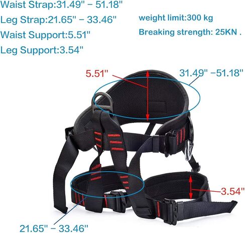 HeeJo Climbing, Safety Safe Seat Belt for Outdoor Tree Climbing, Outward Band Expanding Training Large Size,Climbing Gear in Saudi Arabia