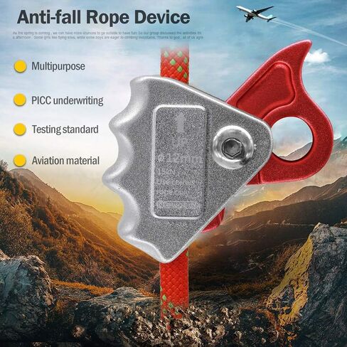 Rope Grab Ascender Riser Adjuster Fits Rope for Rocking Climbing Protection Rescue in Kuwait