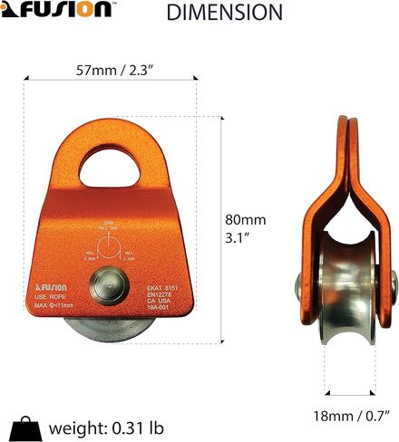 Fusion Climb Ekat Micro Aluminum Side Swing Pulley, Backyard Zipline, Trolley in Kuwait