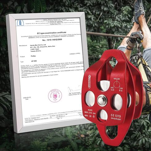NewDoar 30 KN CE Certified Large Rescue Pulley Single/Double Sheave with Swing Plate in Saudi Arabia