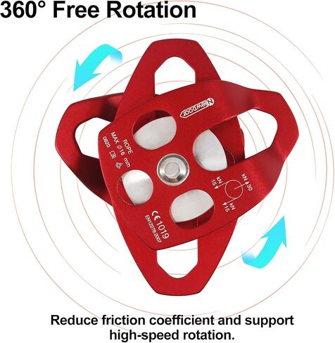 NewDoar 30 KN CE Certified Large Rescue Pulley Single/Double Sheave with Swing Plate in Saudi Arabia