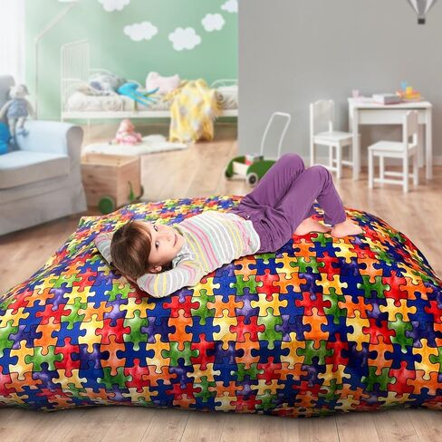 Foam Touch Crash Pad with Foam Blocks for Kids and Adults - Therapeutic Sensory Pad with Water Resistance Cover - 40"x40" in Saudi Arabia