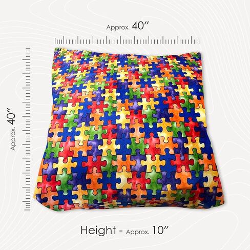 Foam Touch Crash Pad with Foam Blocks for Kids and Adults - Therapeutic Sensory Pad with Water Resistance Cover - 40"x40" in Saudi Arabia