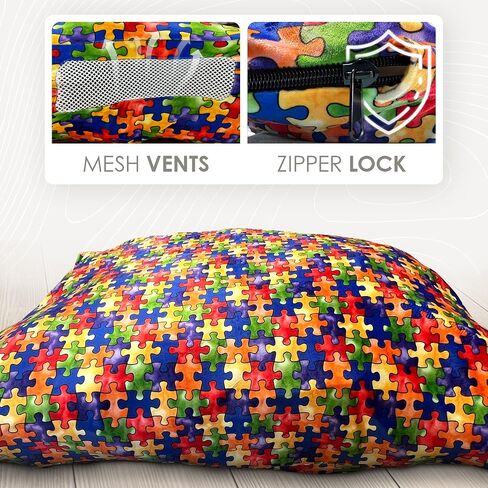 Foam Touch Crash Pad with Foam Blocks for Kids and Adults - Therapeutic Sensory Pad with Water Resistance Cover - 40"x40" in Saudi Arabia