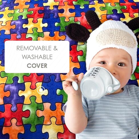 Foam Touch Crash Pad with Foam Blocks for Kids and Adults - Therapeutic Sensory Pad with Water Resistance Cover - 40"x40" in Saudi Arabia