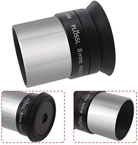 Astromania Telescope Eyepiece 20mm 1.25 Inch Plossl Eyepiece Telescope Lens | 50° Wide-Field Viewing, FMC 4-Element Plossl, Filter Threaded for Visual Astronomy, For Observing Moon Nebulae Star Clusters in Saudi Arabia
