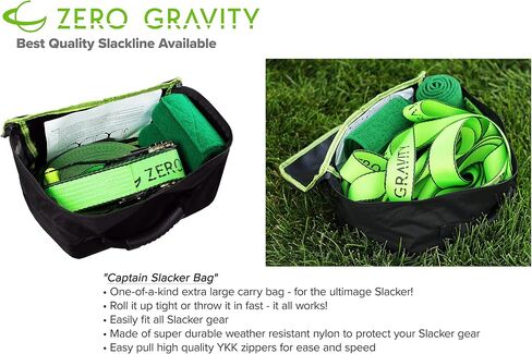 Slackline Kit with Industry Leading Carry/Storage Bag, Upgraded Ratchet w/Molded Finger Grip & Smooth Operation + Tree Protectors; Great Set for Kids, in All respects in Saudi Arabia