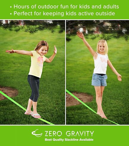 Slackline Kit with Industry Leading Carry/Storage Bag, Upgraded Ratchet w/Molded Finger Grip & Smooth Operation + Tree Protectors; Great Set for Kids, in All respects in Saudi Arabia