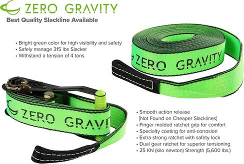 Slackline Kit with Industry Leading Carry/Storage Bag, Upgraded Ratchet w/Molded Finger Grip & Smooth Operation + Tree Protectors; Great Set for Kids, in All respects in Saudi Arabia