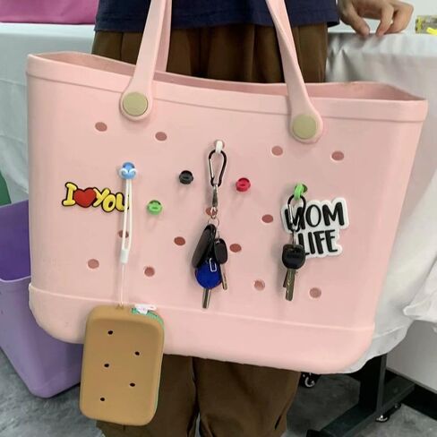 4 Pcs Hooks for Bogg Bags, Accessories for Bogg Bags, Insert Carabiner Keychain Holder Charms Organize Valuables for Beach Bag, for Finding Your Keys in Your Bogg Bag Quickly in Saudi Arabia