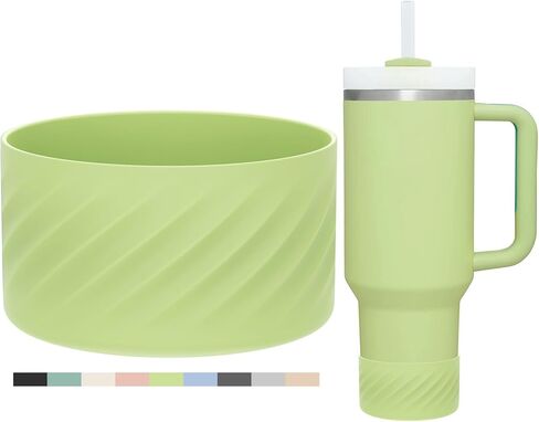 Affute Protective Silicone Boot for Stanley Quencher H2.0 40 oz & IceFlow Flip 20 oz 30 oz and hydroflask 12-24 oz, Anti-Slip Bottle Bottom Sleeve Cover in Kuwait