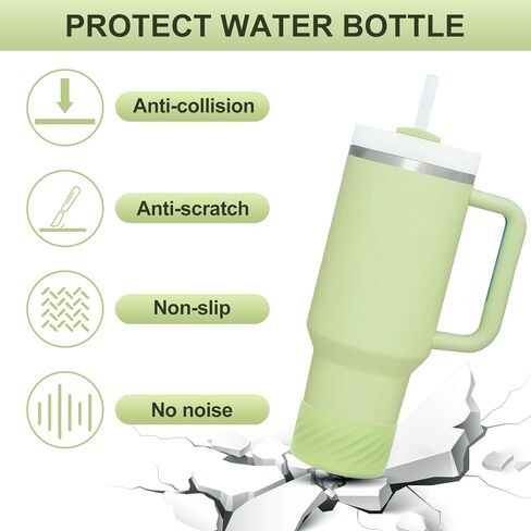 Affute Protective Silicone Boot for Stanley Quencher H2.0 40 oz & IceFlow Flip 20 oz 30 oz and hydroflask 12-24 oz, Anti-Slip Bottle Bottom Sleeve Cover in Kuwait
