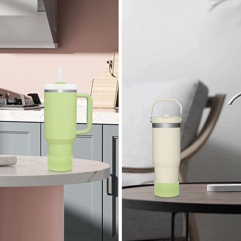 Affute Protective Silicone Boot for Stanley Quencher H2.0 40 oz & IceFlow Flip 20 oz 30 oz and hydroflask 12-24 oz, Anti-Slip Bottle Bottom Sleeve Cover in Kuwait