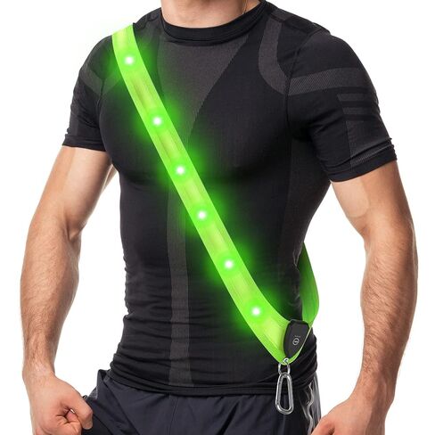 Meokkaebi Night Walking Safety Gear,Refllective Running Gear,High-Visibility Reflective Vest for Walking,Dogs Walking and Running at Night-Up to 10 hrs on USB-C Rechargeable Battery with Display in Kuwait